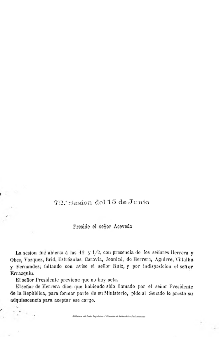DIARIO DE SESIONES DE LA CAMARA DE SENADORES del 15/06/1863